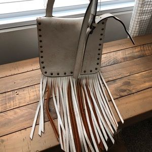 Patricia Nash Italian white leather crossbody